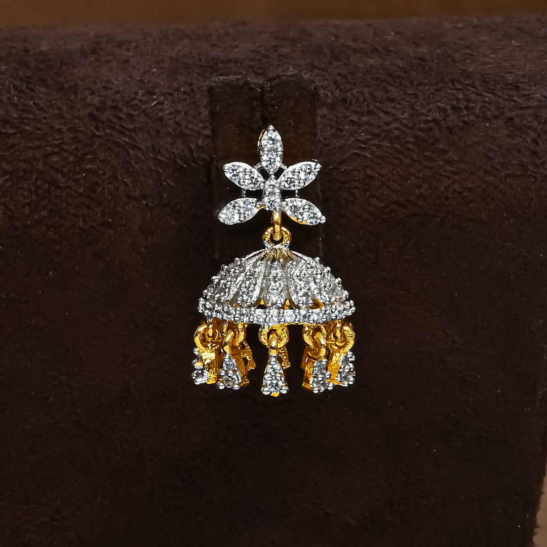 CZ Jhumka Earrings