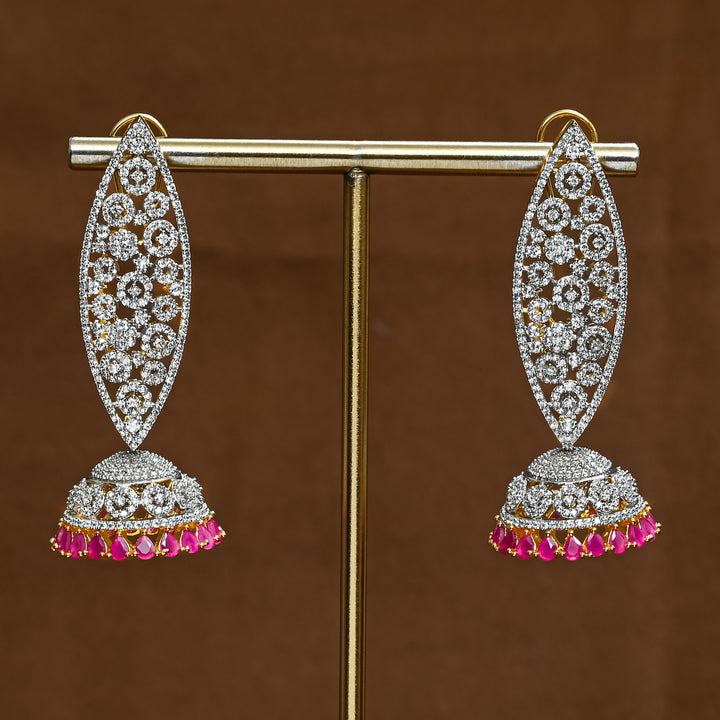 CZ Ruby Jhumka