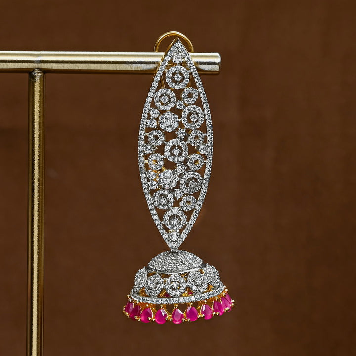 CZ Ruby Jhumka