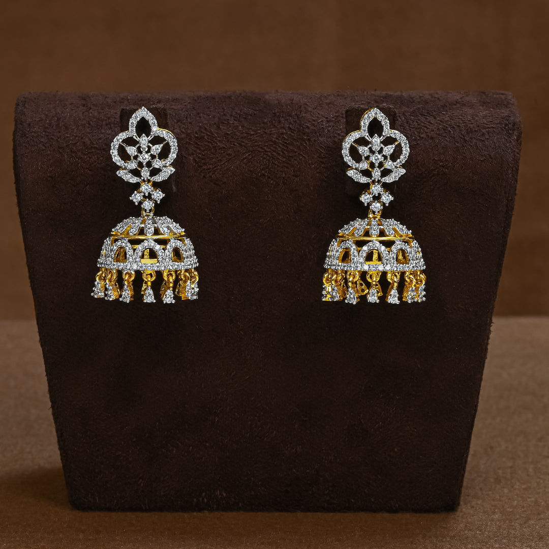 CZ Jhumka Earrings