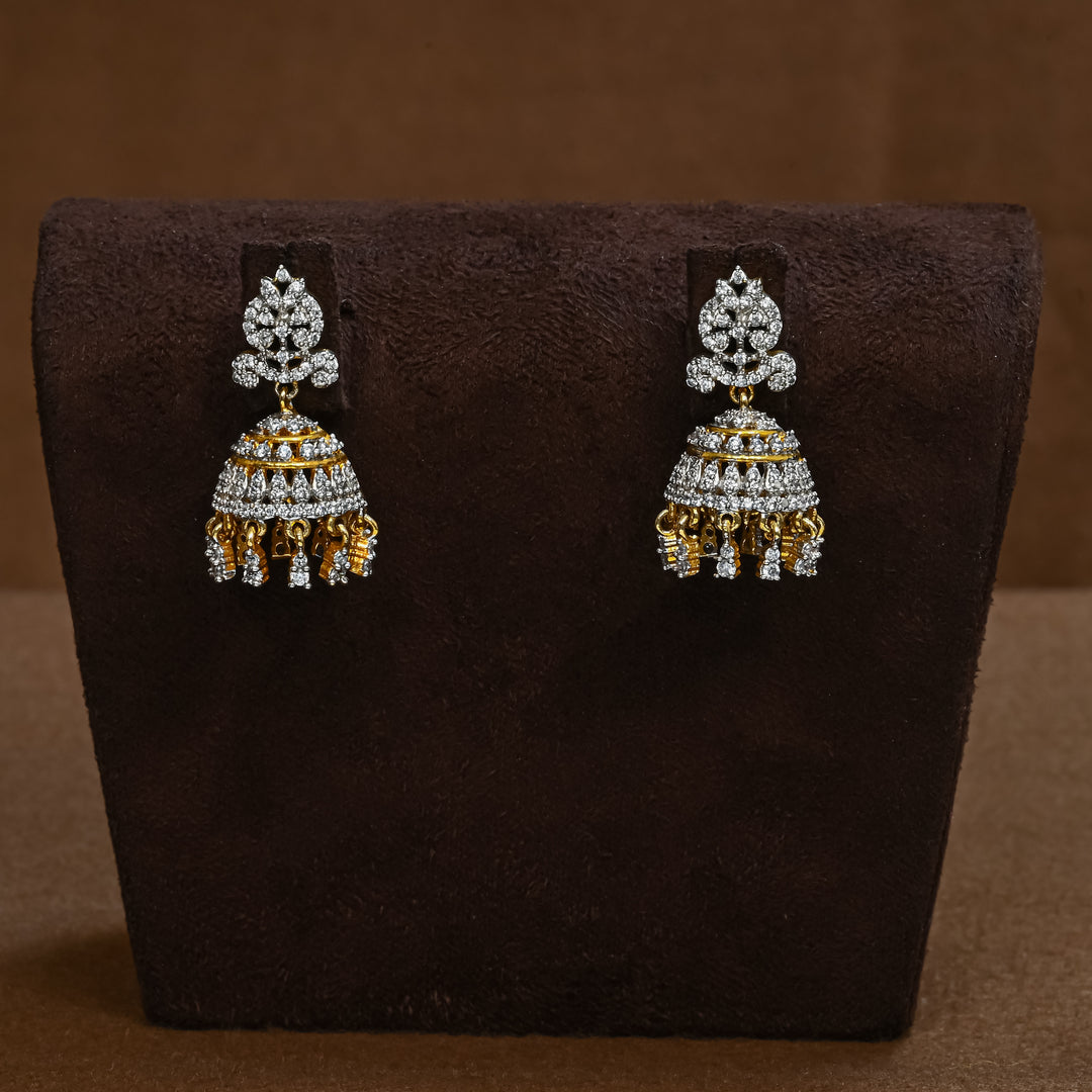 CZ Jhumka Earrings