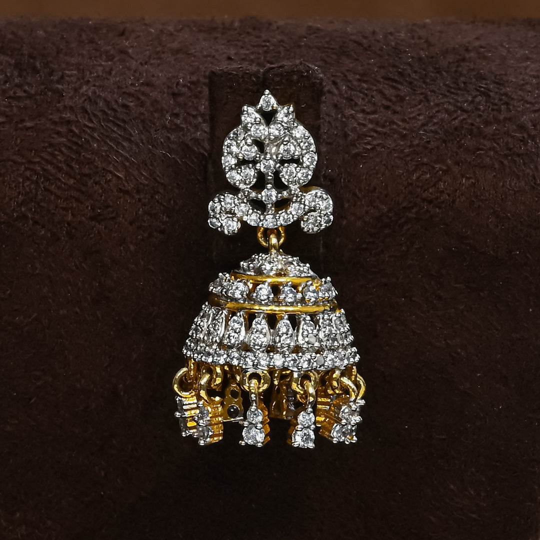 CZ Jhumka Earrings