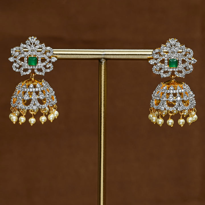 CZ Emerald Jhumka