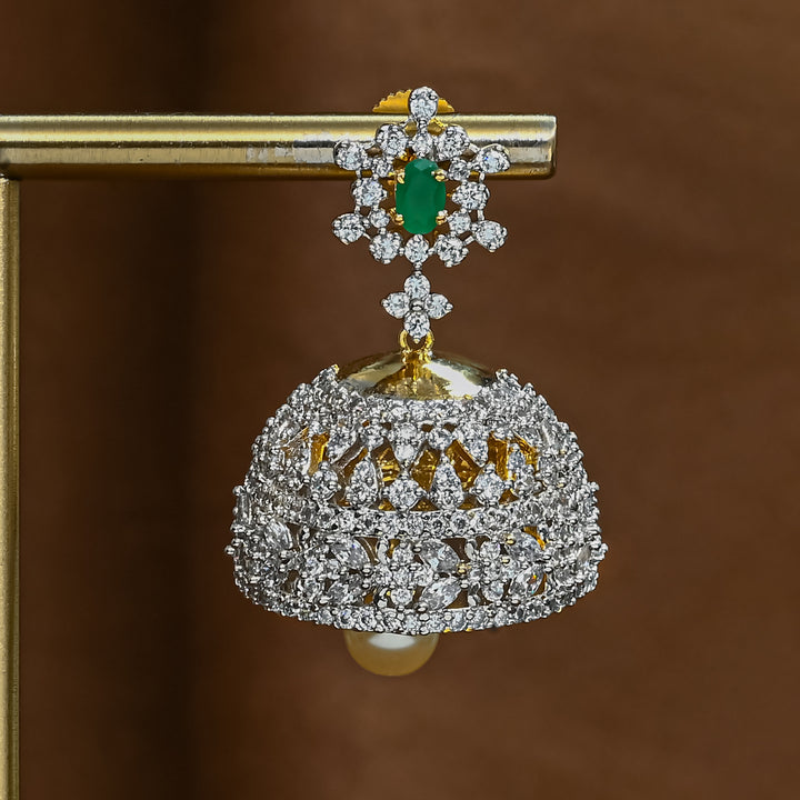 CZ Emerald Jhumka