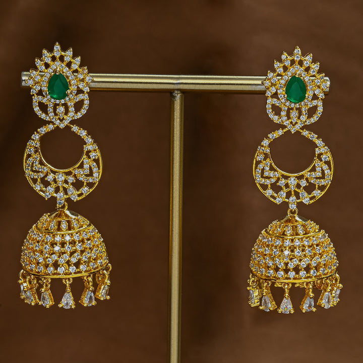 CZ Emerald Jhumka