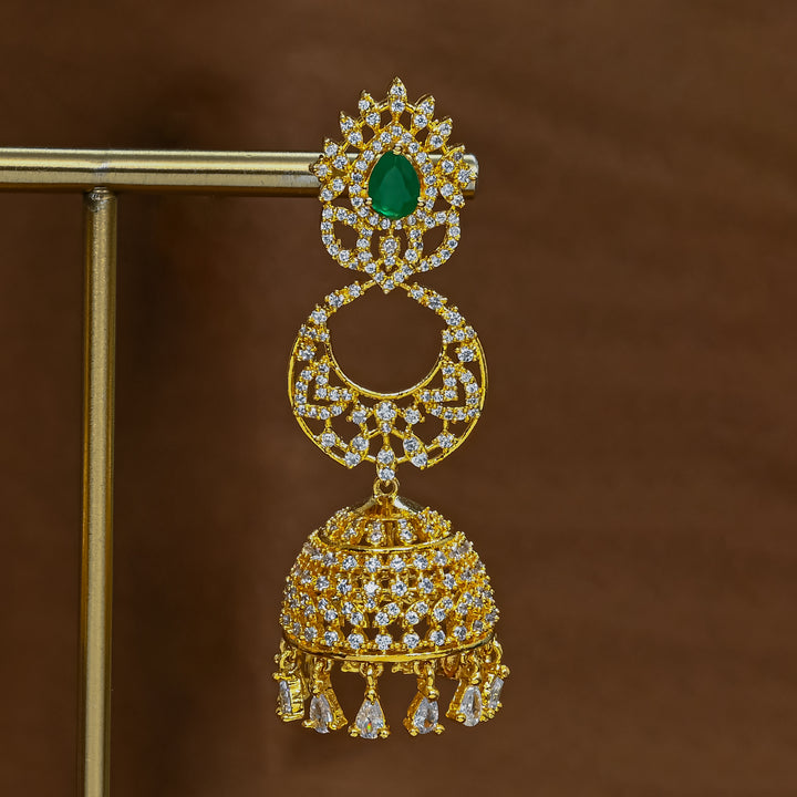 CZ Emerald Jhumka