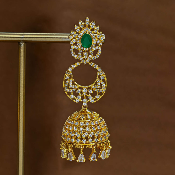 CZ Emerald Jhumka