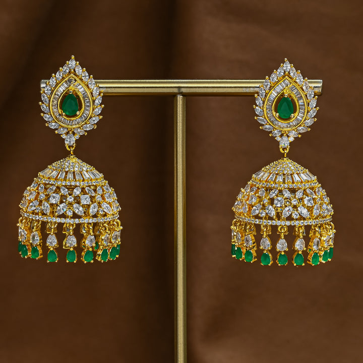 CZ Emerald Jhumka