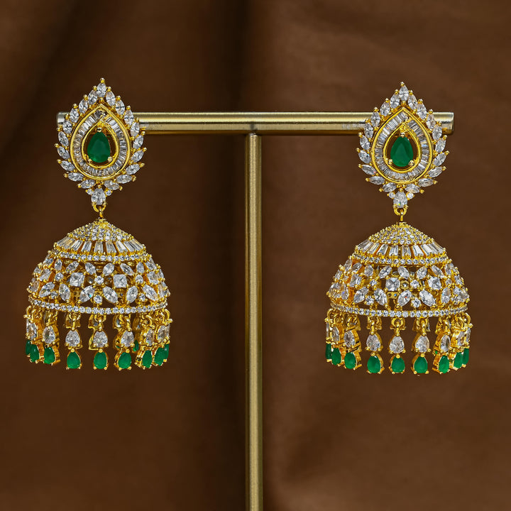 CZ Emerald Jhumka