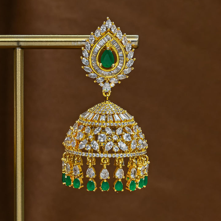 CZ Emerald Jhumka