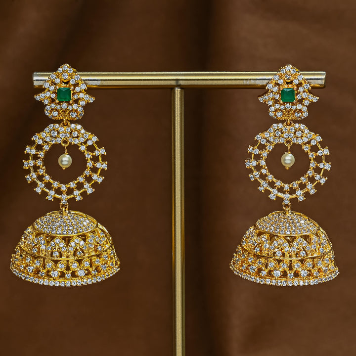 CZ Emerald Jhumka