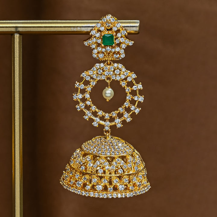 CZ Emerald Jhumka