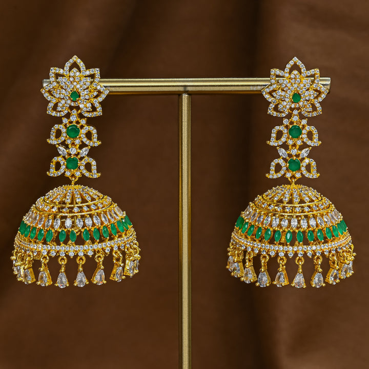CZ Emerald Jhumka