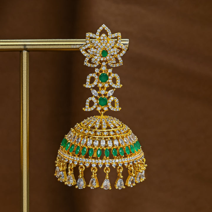 CZ Emerald Jhumka