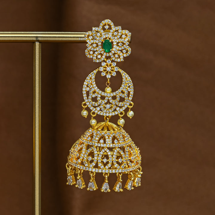 CZ Emerald Jhumka