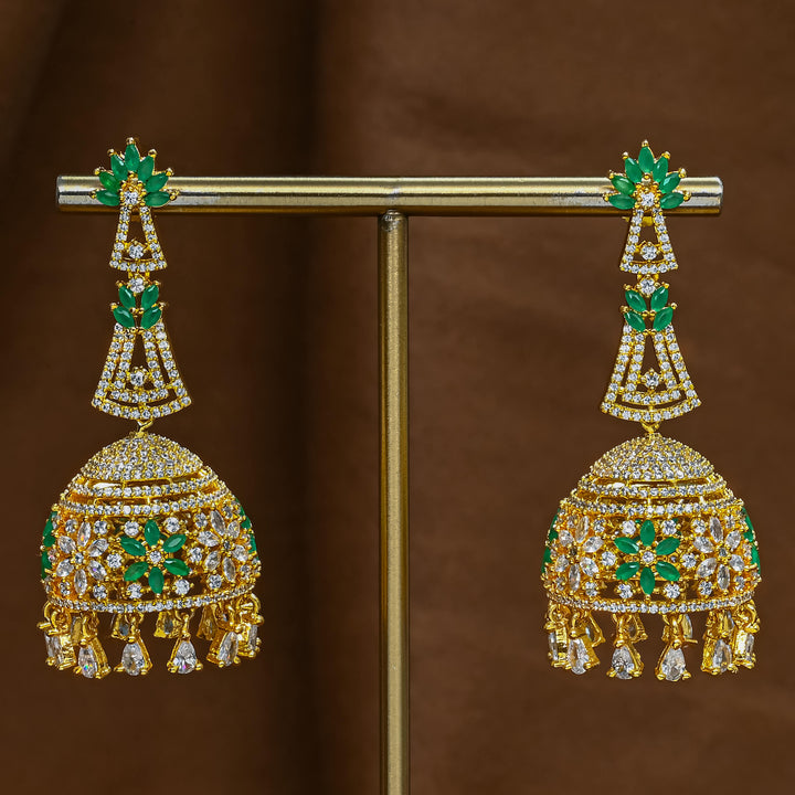 CZ Emerald Jhumka