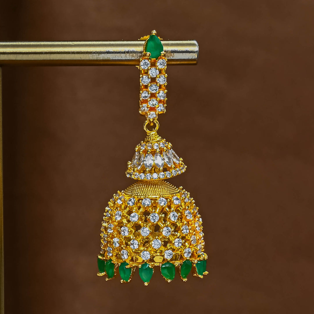 CZ Emerald Jhumka