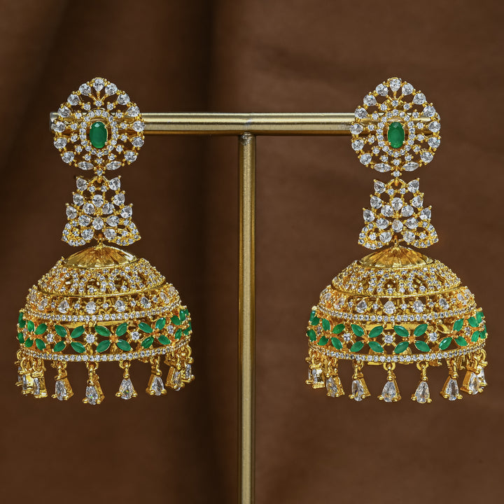 CZ Emerald Jhumka