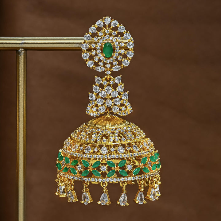 CZ Emerald Jhumka