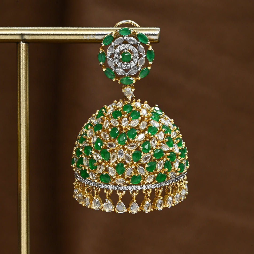 CZ Emerald Jhumka