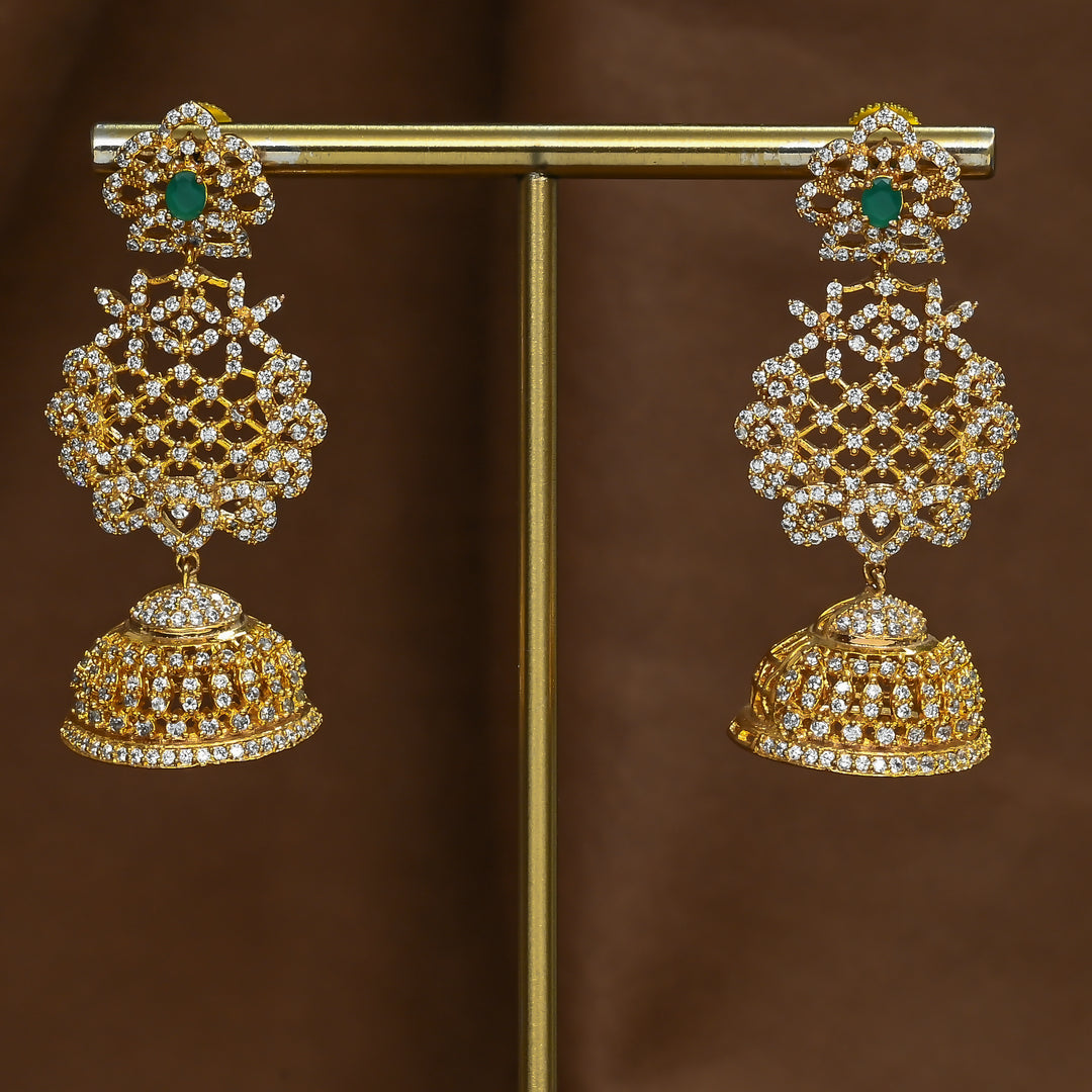CZ Emerald Jhumka