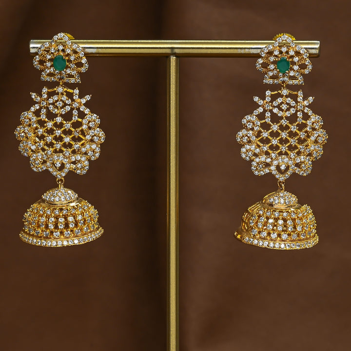 CZ Emerald Jhumka