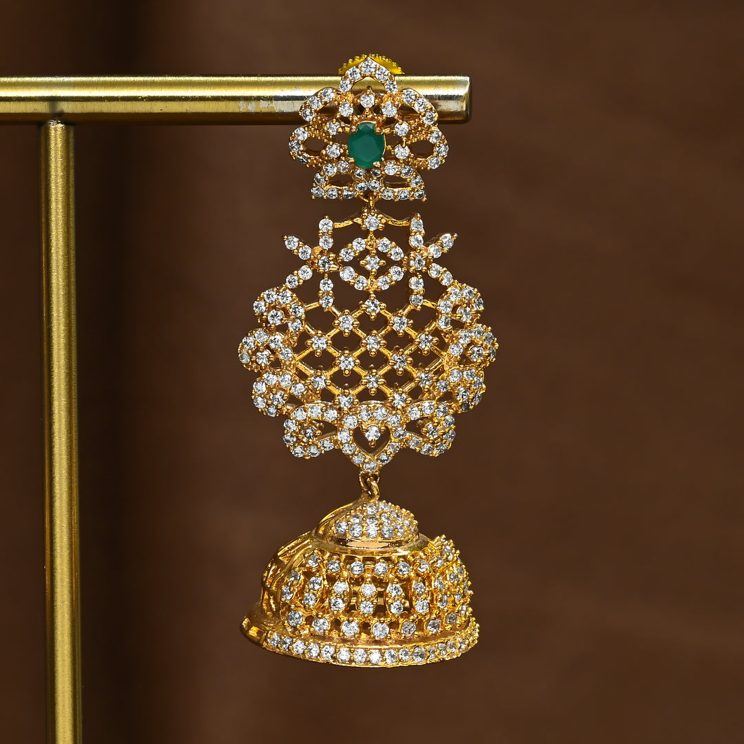 CZ Emerald Jhumka