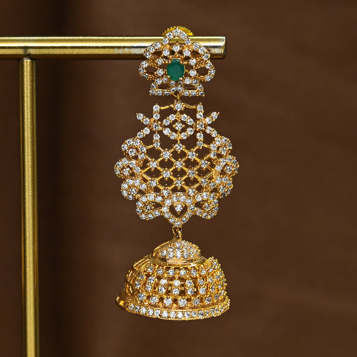 CZ Emerald Jhumka