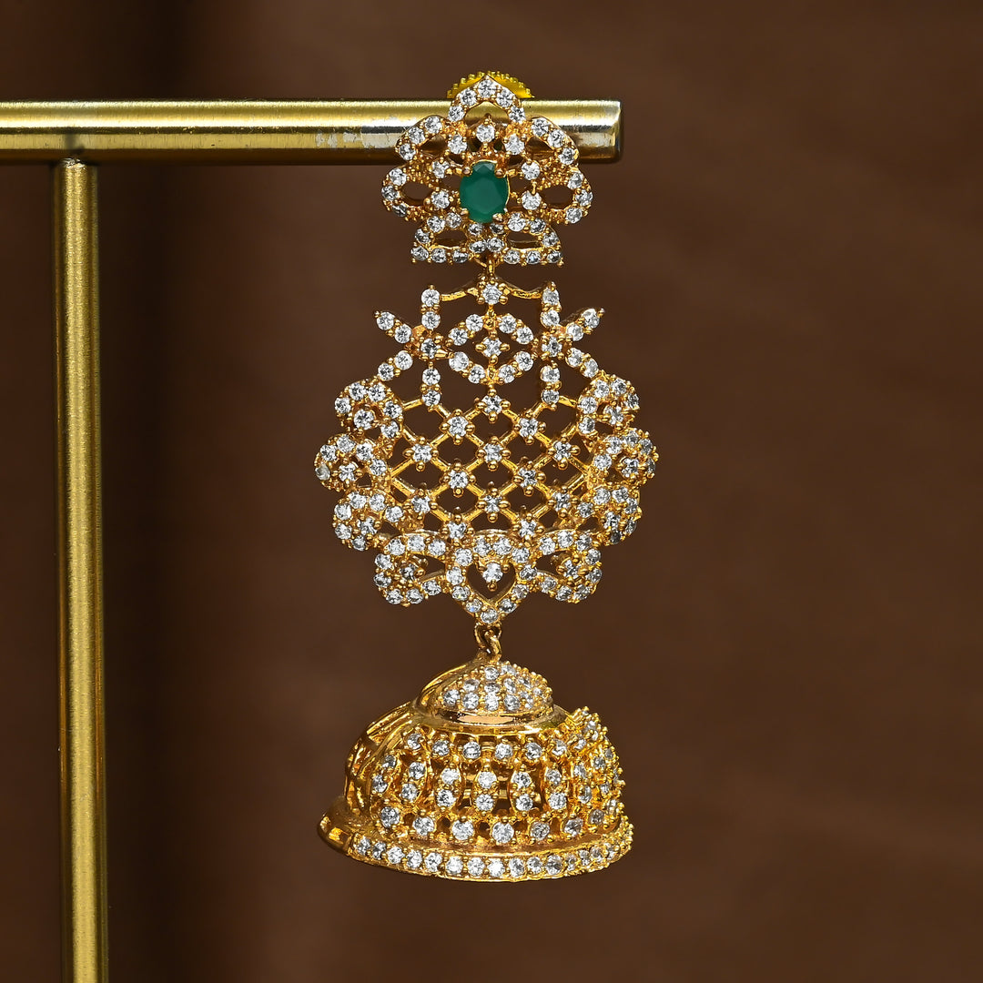 CZ Emerald Jhumka