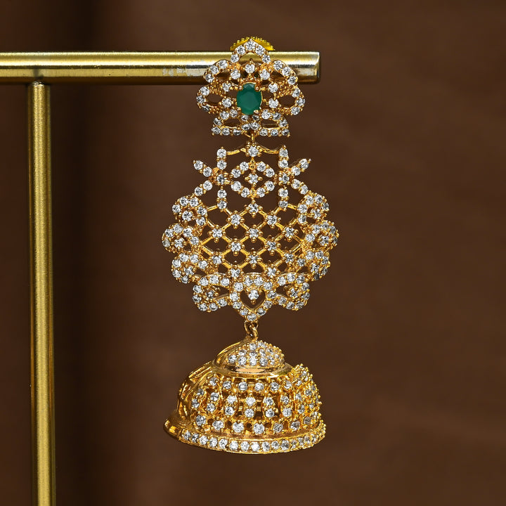 CZ Emerald Jhumka