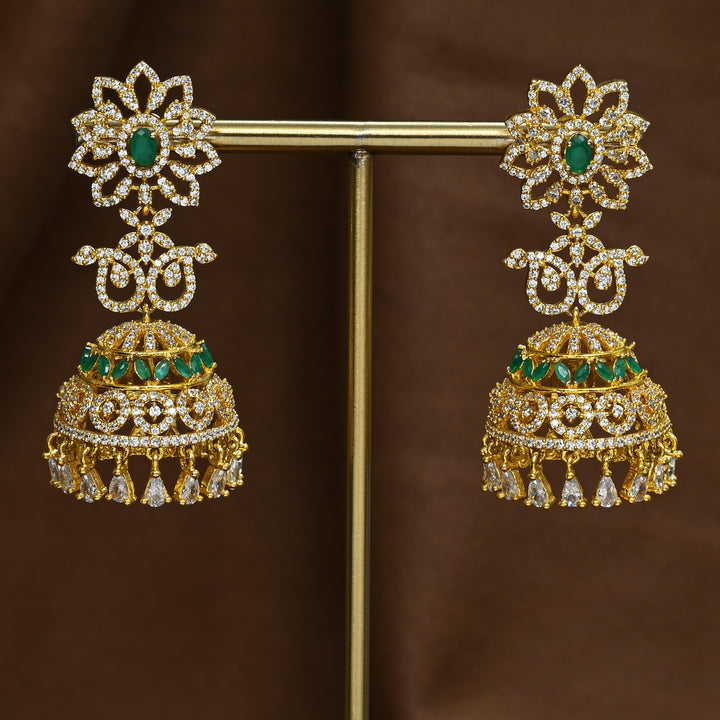 CZ Emerald Jhumka