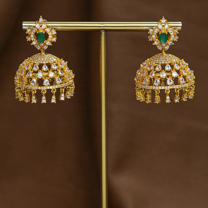 CZ Emerald Jhumka