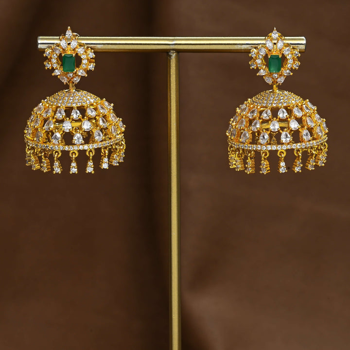 CZ Emerald Jhumka