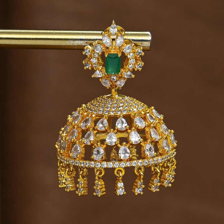 CZ Emerald Jhumka