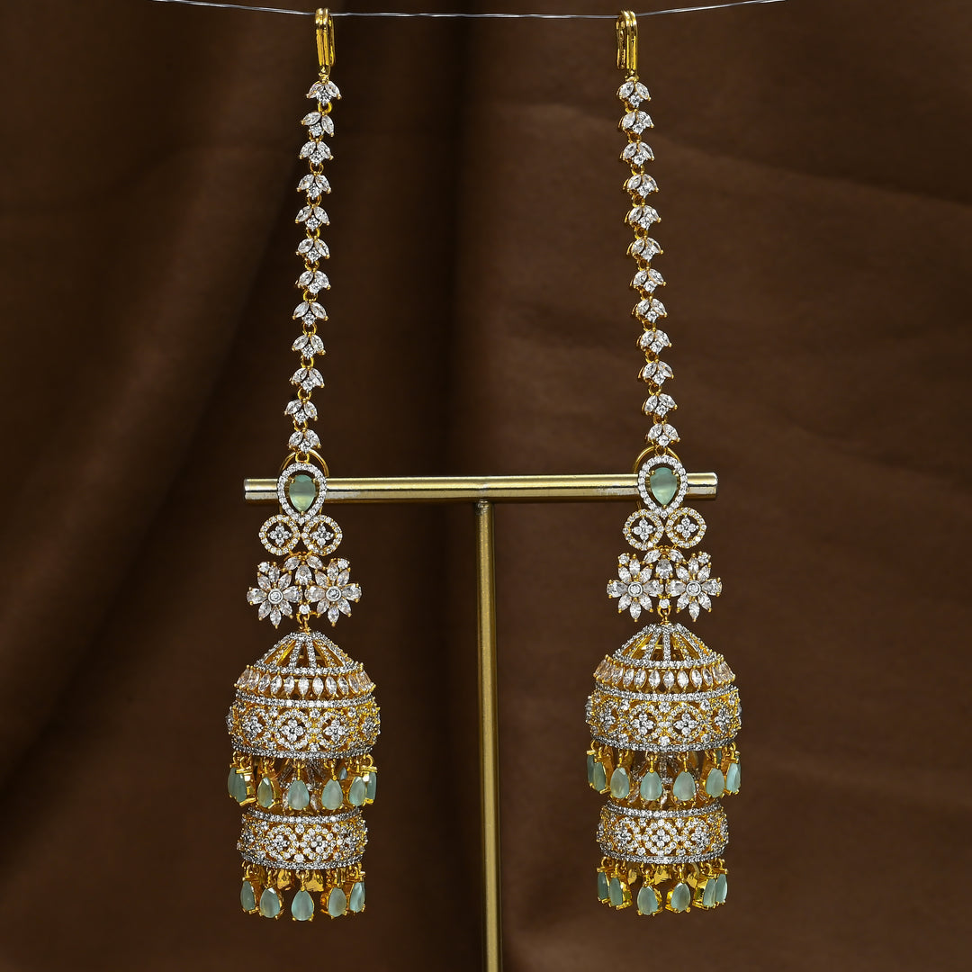CZ Emerald Jhumka