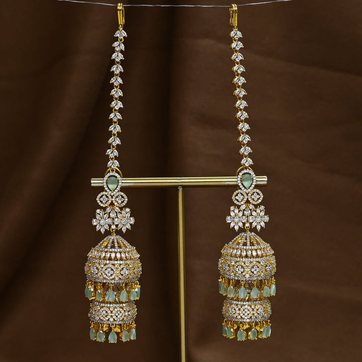CZ Emerald Jhumka