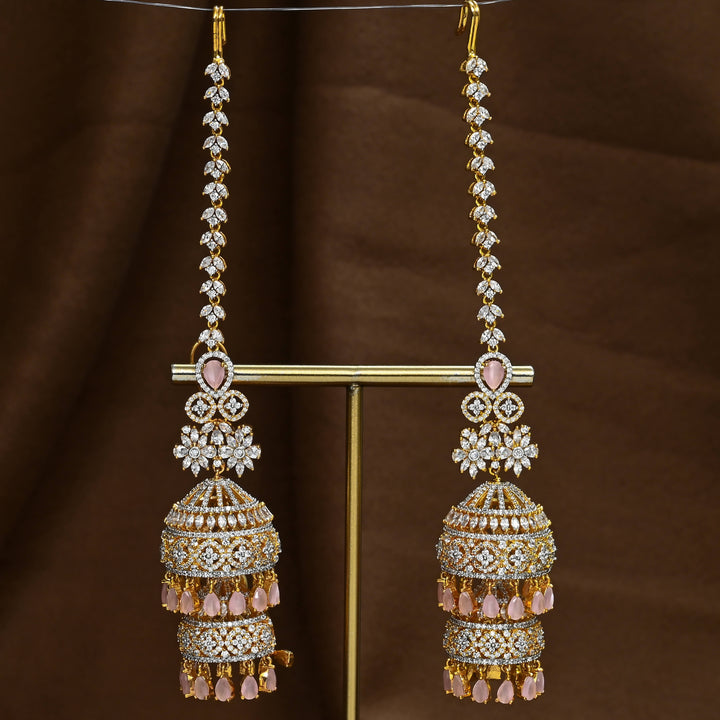 CZ Ruby Jhumka