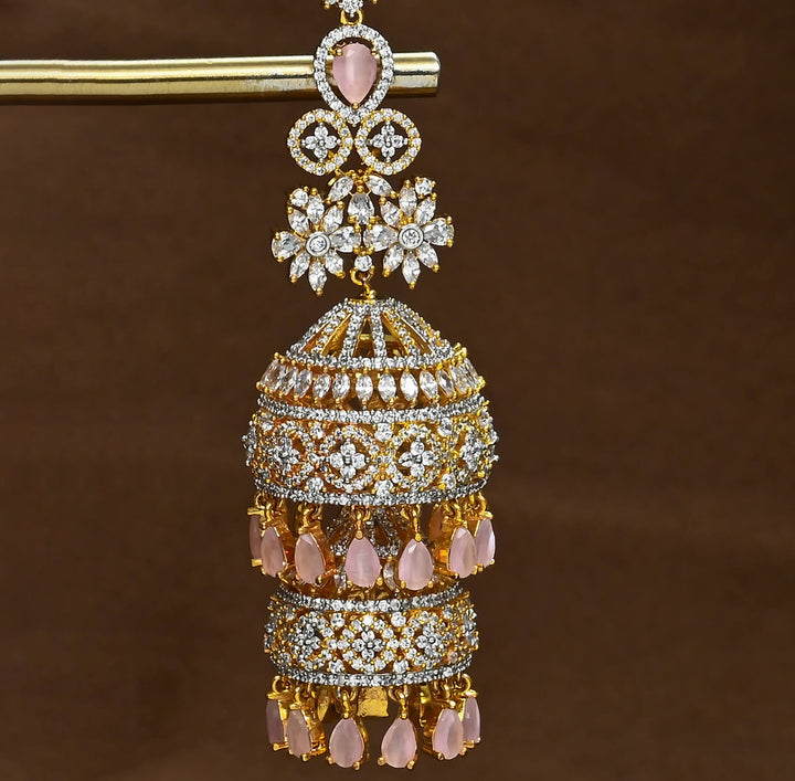 CZ Ruby Jhumka