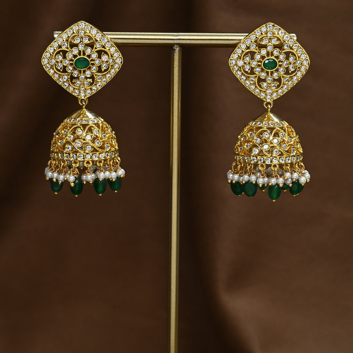 CZ Emerald Jhumka