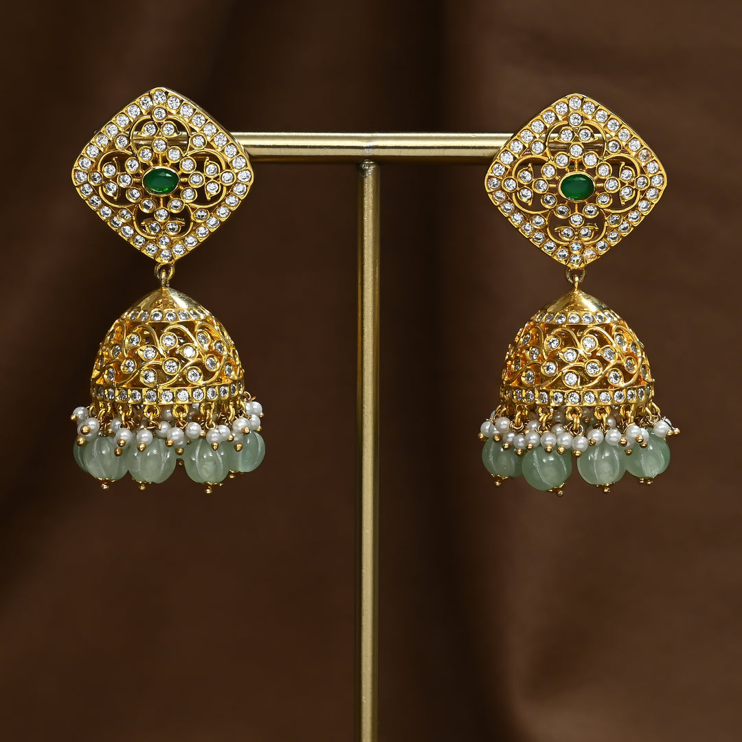 CZ Emerald Jhumka