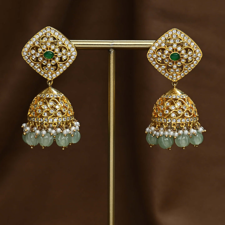 CZ Emerald Jhumka