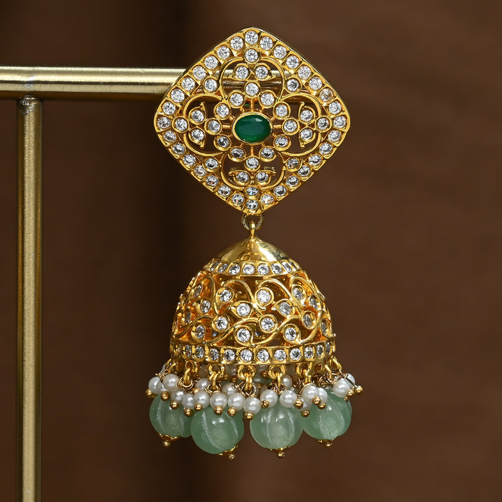 CZ Emerald Jhumka