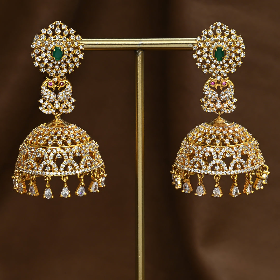 CZ Emerald Jhumka