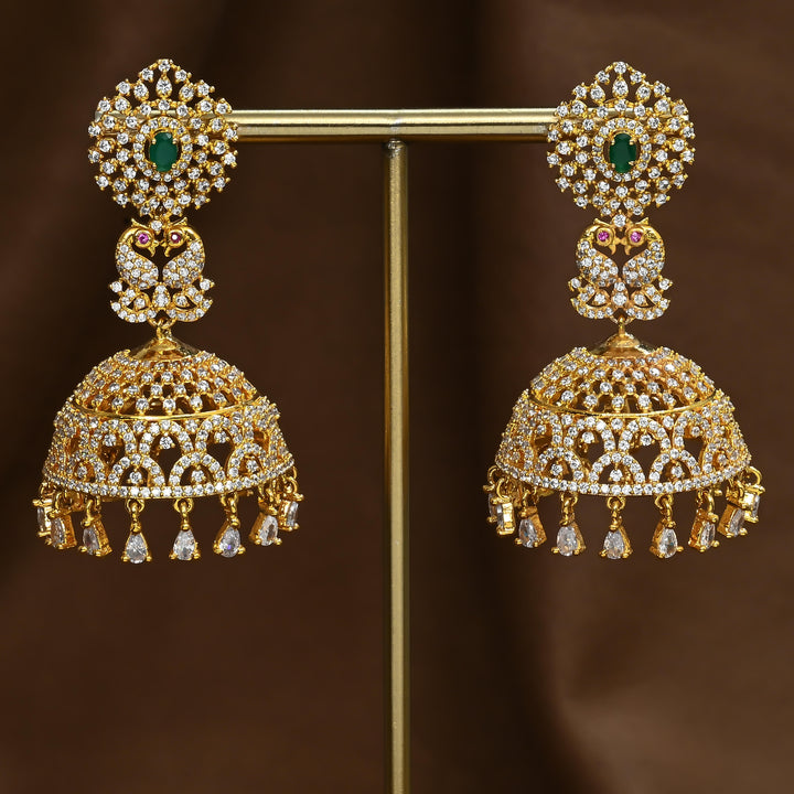 CZ Emerald Jhumka
