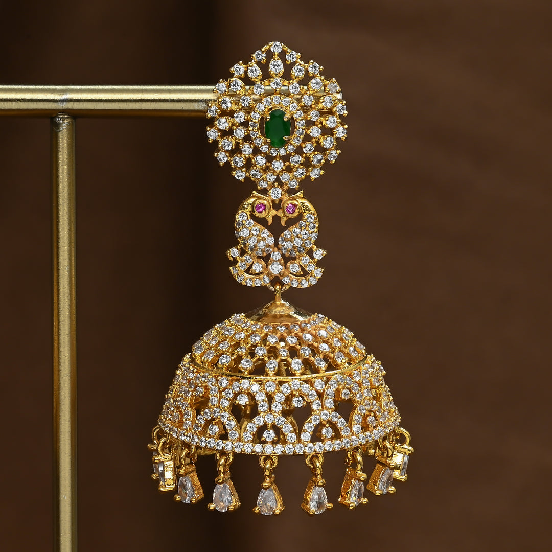 CZ Emerald Jhumka