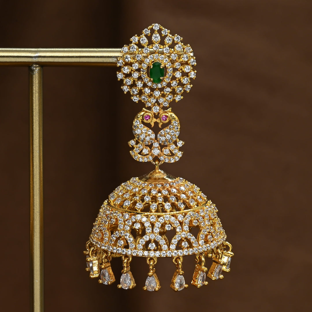 CZ Emerald Jhumka