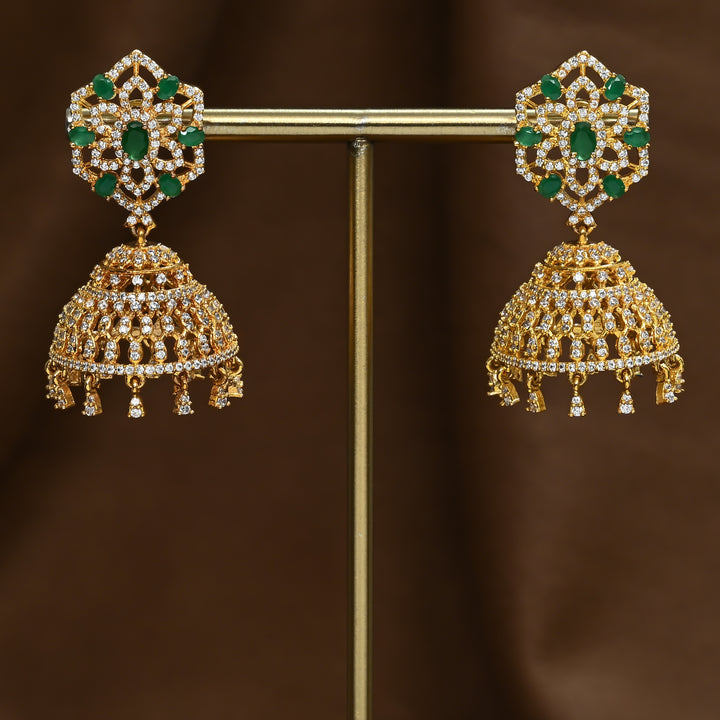 CZ Emerald Jhumka