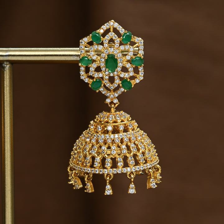 CZ Emerald Jhumka