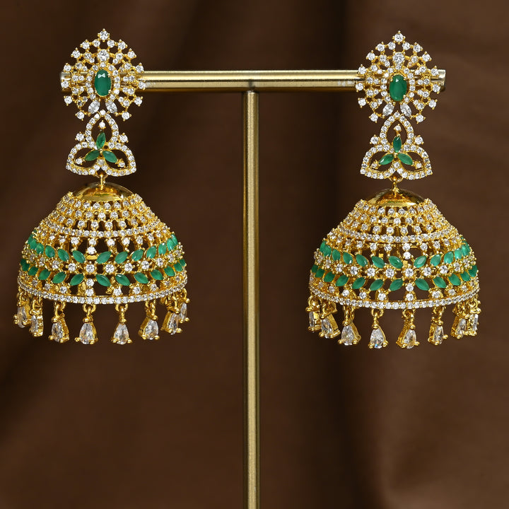 CZ Emerald Jhumka