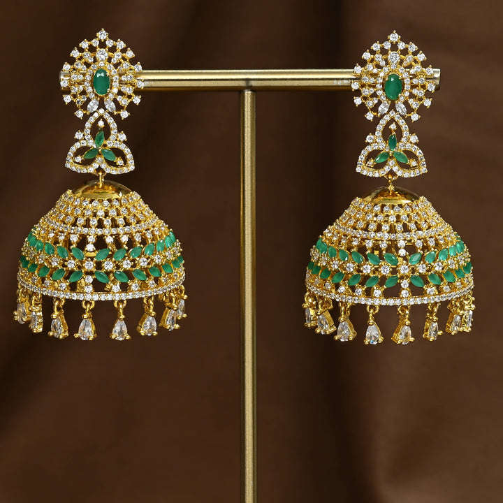 CZ Emerald Jhumka